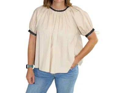 Heyson Genevieve Top In Sand In Neutral