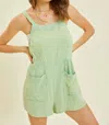 Heyson Hailey Romper In Lime In Green