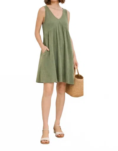 Heyson Harbor Breeze Gauze Swing Dress In Sage In Green