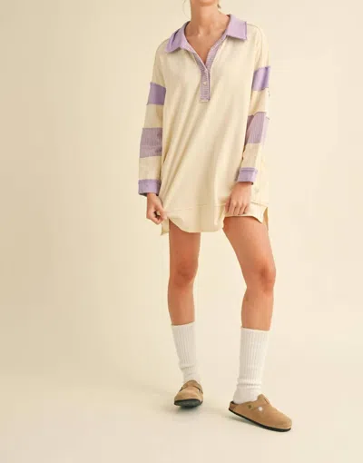 Heyson Haze Pullover Dress In Cream In Multi