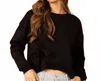 Heyson Kilee Tuck Sweatshirt In Black In Animal Print