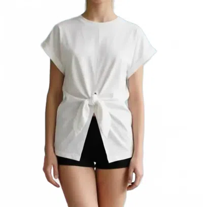 Heyson Lidia Front Knot Top In Off White