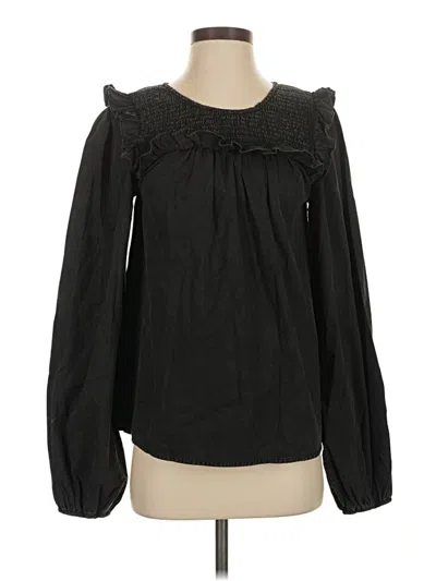Pre-owned Heyson Long Sleeve Blouse In Black