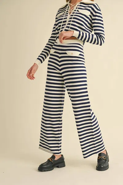 Heyson Marine Knit Pants In Stripe In Multi