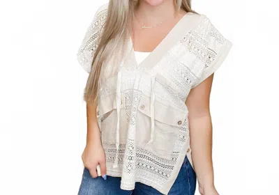 Heyson Maybe I Do Cover Up Top In Cream In White