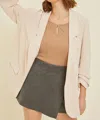 Heyson Open Front Blazer In Cream In Beige