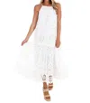 Heyson Perfect Together Eyelet Halter Midi Dress In Off White In White