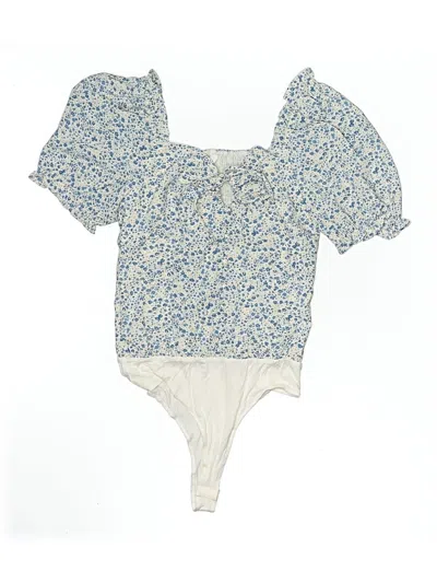 Pre-owned Heyson Short Sleeve Blouse In Blue