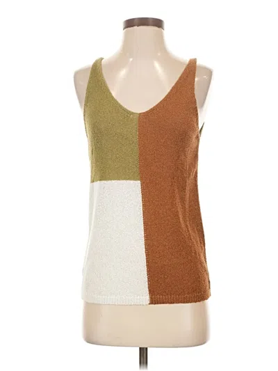 Heyson Sleeveless Top Brown Square Neckline Tops