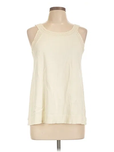 Pre-owned Heyson Sleeveless Top Ivory Halter Neckline Tops