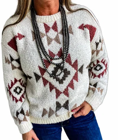 Heyson The Chandler Sweater In Cream In White