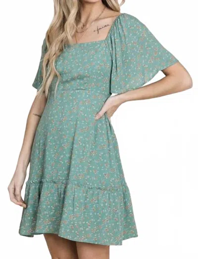 Heyson Tiny Dancer Floral Mini Dress In Kelly Green