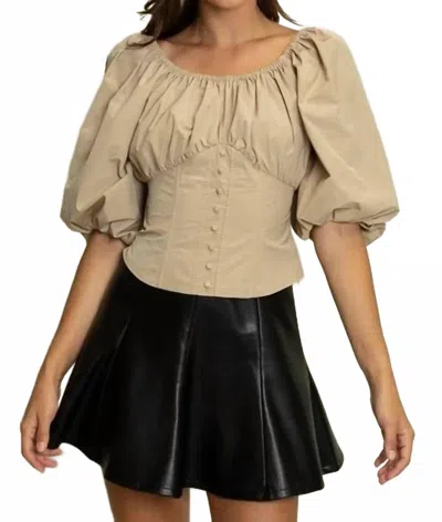 Heyson Women's Corsette Top In Tan In Multi