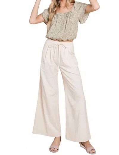 Heyson Women's Salt & Sand Linen Pants In Vanilla In Neutral