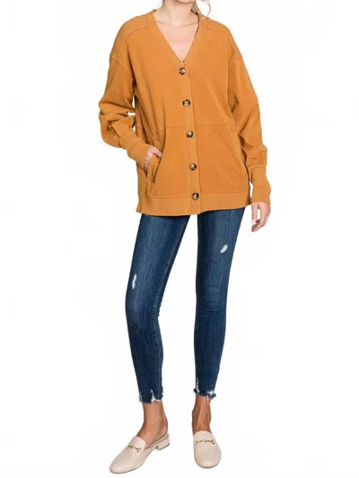 Heyson Won't You Be My Neighbor Cardigan In Cinnamon In Brown