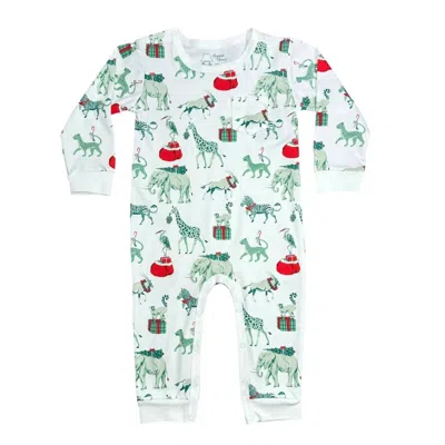 Heyward House Kids' Boy's Long Sleeve Playtime Romper In White