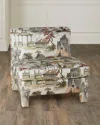 Hf Custom Margot Accent Chair In Gray Multi 