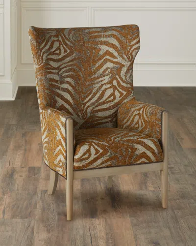 Hf Custom Rafi Wing Chair In Brown