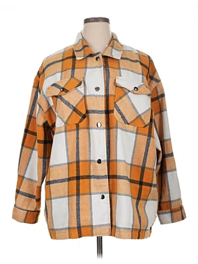Pre-owned Hfx 3/4 Sleeve Blouse In Orange