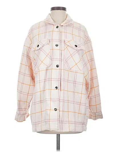 Pre-owned Hfx 3/4 Sleeve Button Down Shirt In Pink