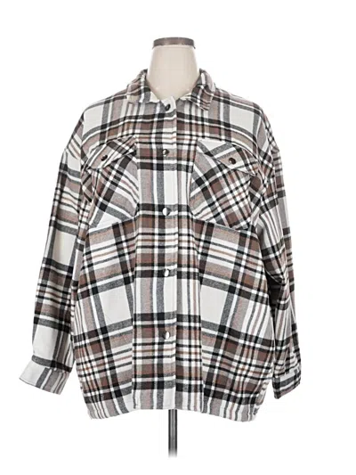 Pre-owned Hfx Long Sleeve Button Down Shirt In Silver