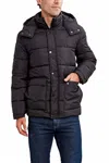 Hfx Men's Water And Wind Resistant Hooded Puffer Jacket In Solid Black In Multi