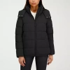 Hfx Womens Faux Fur Water Resistant Heavyweight Puffer Jacket In Multi