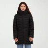 Hfx Womens Faux Fur Water Resistant Midweight Puffer Jacket In Black