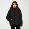 Hfx Womens Faux Fur Water Resistant Midweight Quilted Jacket In Black