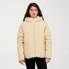 Hfx Womens Faux Fur Water Resistant Midweight Quilted Jacket In Sand