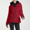 Hfx Womens Hooded Easy-on + Easy-off Lightweight Puffer Jacket In Red