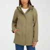 Hfx Womens Water Resistant Lightweight Softshell Jacket In Green