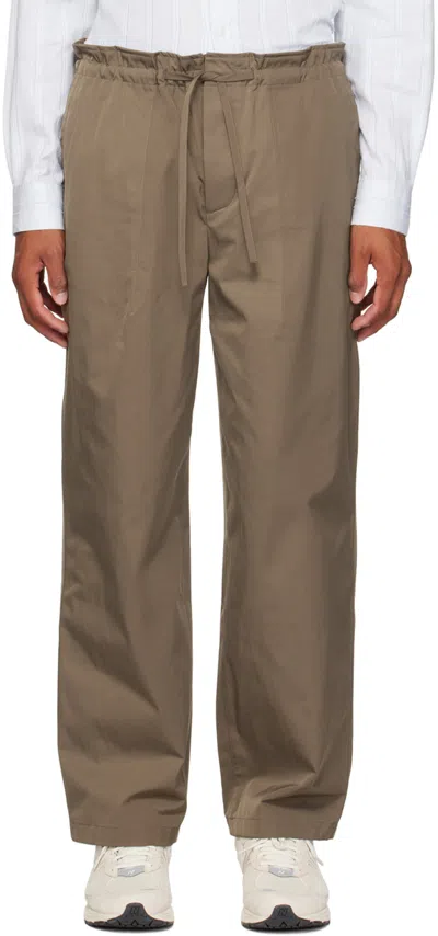 Hgbb Studio Brown Jin Trousers In Caramel Cafe