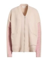 Hgbb Studio Woman Cardigan Light Pink Size L Wool In Neutral