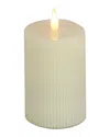 Hgtv 3in Georgetown Real Motion Flameless Led Candle In Ivory