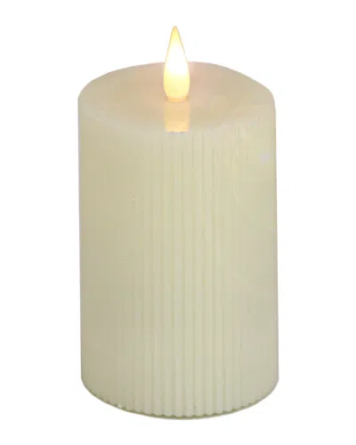 Hgtv 3in Georgetown Real Motion Flameless Led Candle In Ivory