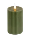 Hgtv 4in Georgetown Real Motion Flameless Led Candle In Green