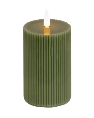 Hgtv 4in Georgetown Real Motion Flameless Led Candle In Green