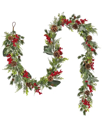Hgtv 9ft Holiday Greenery & Berry Garland