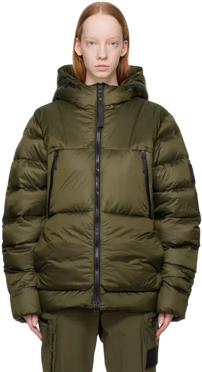 Hh-118389225 Khaki Arc Down Jacket In Utility Green