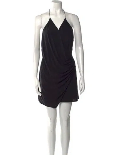Pre-owned Hhh By Haute Hippie V-neck Sleeveless Tunic In Black