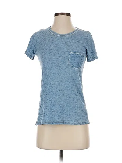Pre-owned Hi-line Short Sleeve Top Blue Crew Neck Tops