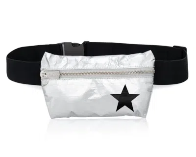 Hi Love Women's Travel Fanny Pack In Silver/black Star