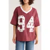 Hi Res 94 Stars Jersey T-shirt In Burgundy