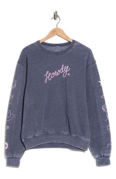 Hi Res Howdy Girls Icons Graphic Sweatshirt In Blue