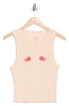 Hi Res Rose Embroidered Tank Top