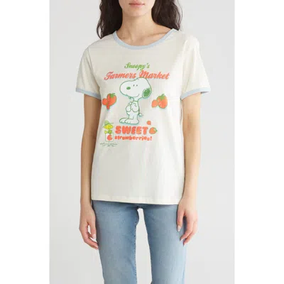Hi Res Snoopy's Farmers Market Cotton Graphic T-shirt In Baby Blue/marshmallow