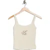 Hi Res Teddy Bear Hearts Rib Tank In White