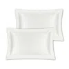 Hi Silk White Standard Uk Mulberry Silk Oxford Pillowcase Set Of Two In White