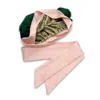 Hi Silk Women's Green / Pink Reversible Mulberry Silk Bonnet With Ties In Multi